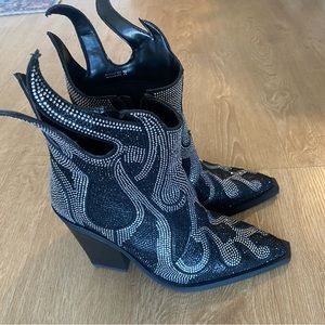 NWOT dollskill sparkling cowboy boots flame 🔥 🤠